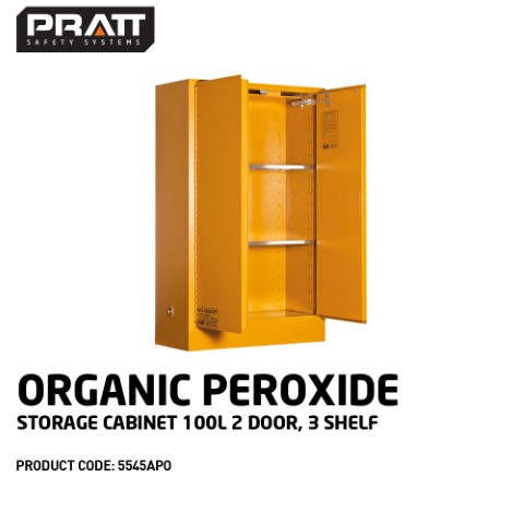 PRATT CABINET DG ORGANIC PEROXIDES 3 SHELF 100L 1825 X 1115 X 500MM